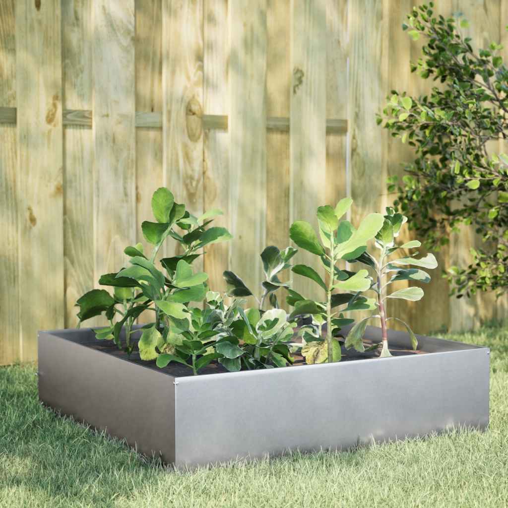 Jardinera De Acero Galvanizado 100x100x25 Cm_1