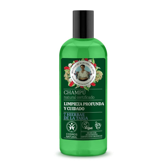 Champô Natural Certificado Agafia Natura Siberica para Limpeza Profunda e Cuidado 260 ml