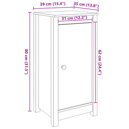 Aparador De Madera Maciza De Pino 39x35x80 Cm / Vetonek_0
