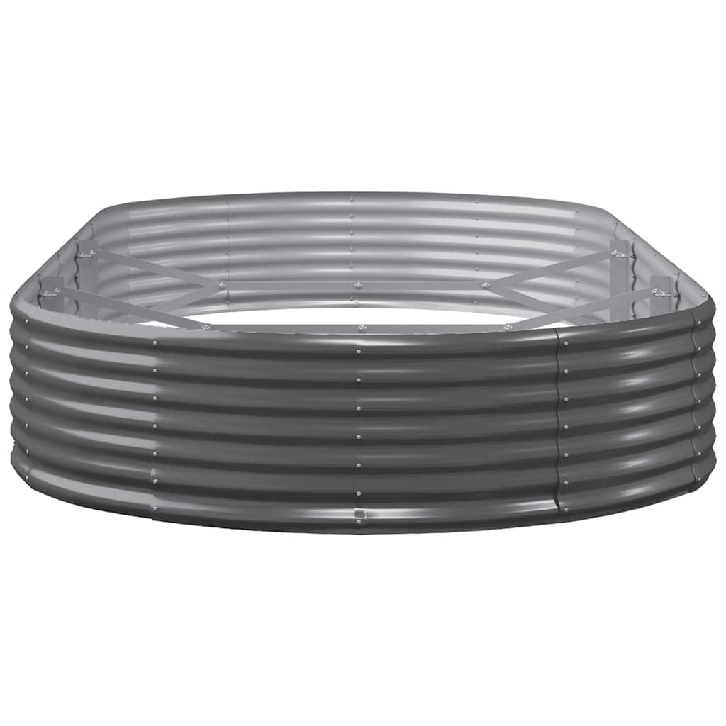 Jardinera Elevada De Acero Galvanizado 296x140x36 Cm Antracita_3