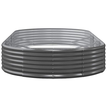Jardinera Elevada De Acero Galvanizado 296x140x36 Cm Antracita_3