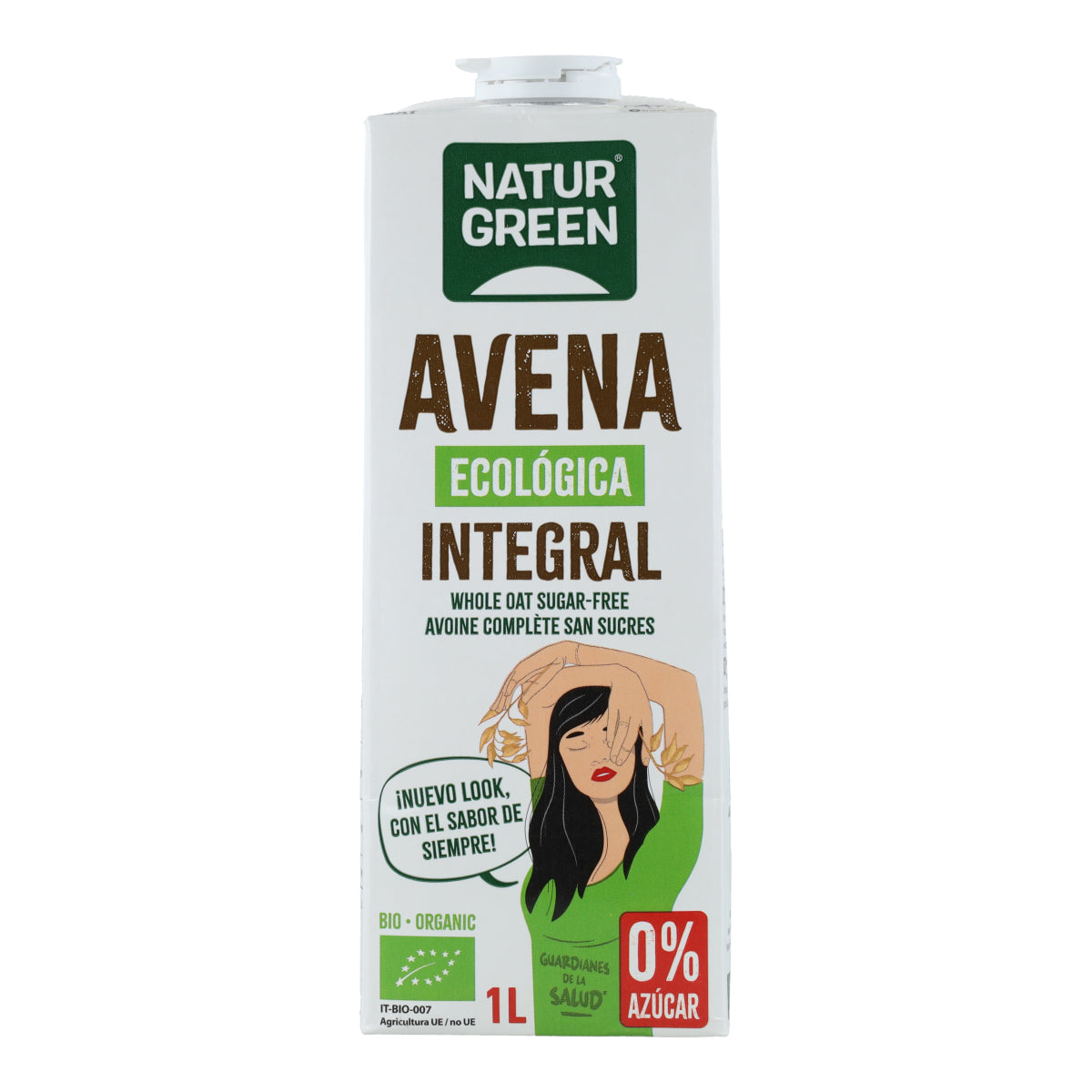 Bebida de Aveia Integral 0% Açúcares Bio NaturGreen 1 L