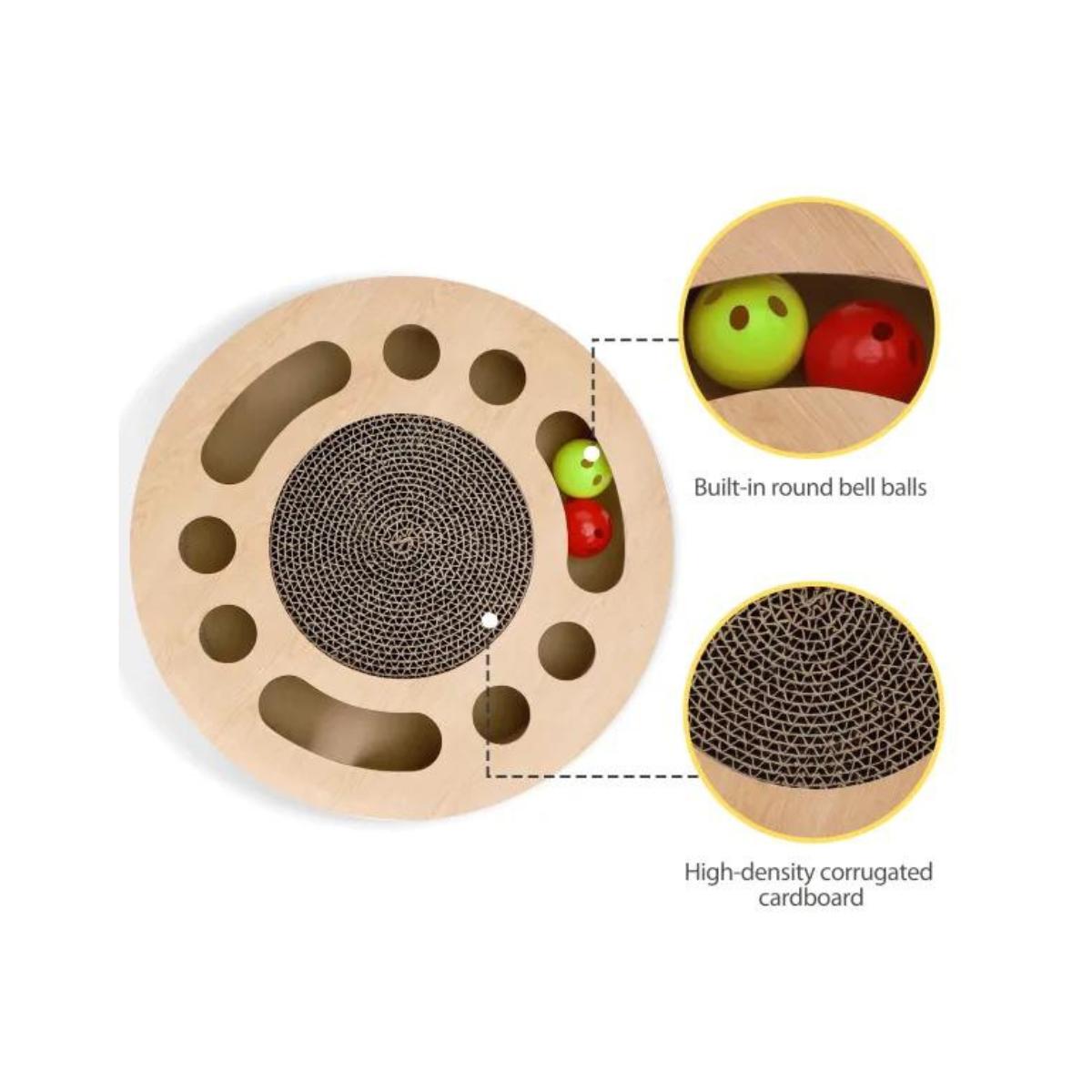 Arranhador circular multifuncional para gatos Nobleza com catnip