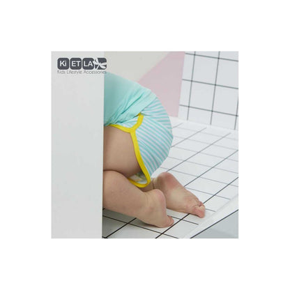 Calções de banho às riscas com proteção UV de 12 meses