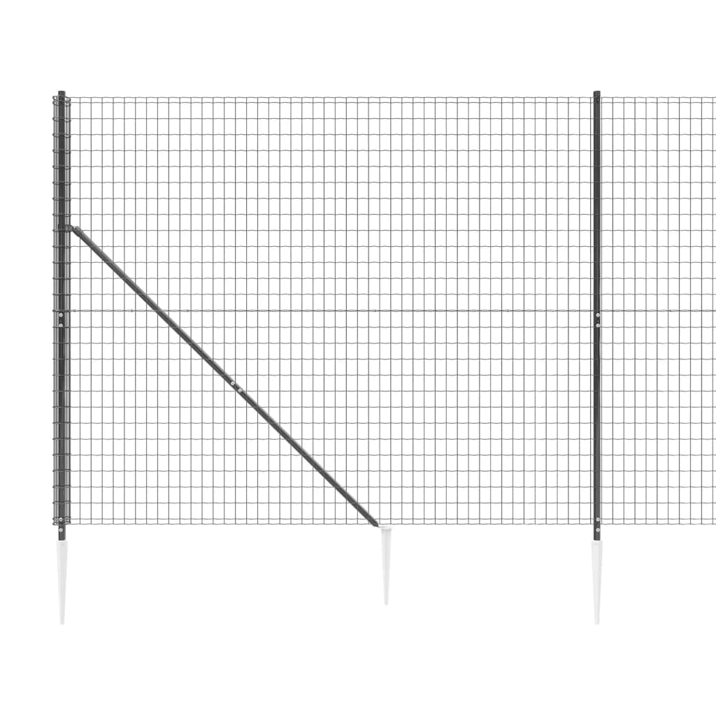 Cerca De Alambre Con Pinchos De Anclaje Gris Antracita 1,6x10 M / Vetonek_4
