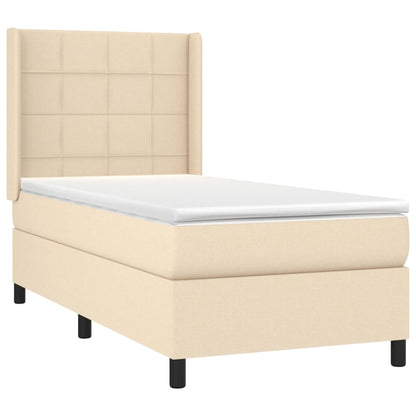 Cama Vica Home Colchón Y Luces Led Tela Crema 80x200 Cm / Vetonek_5