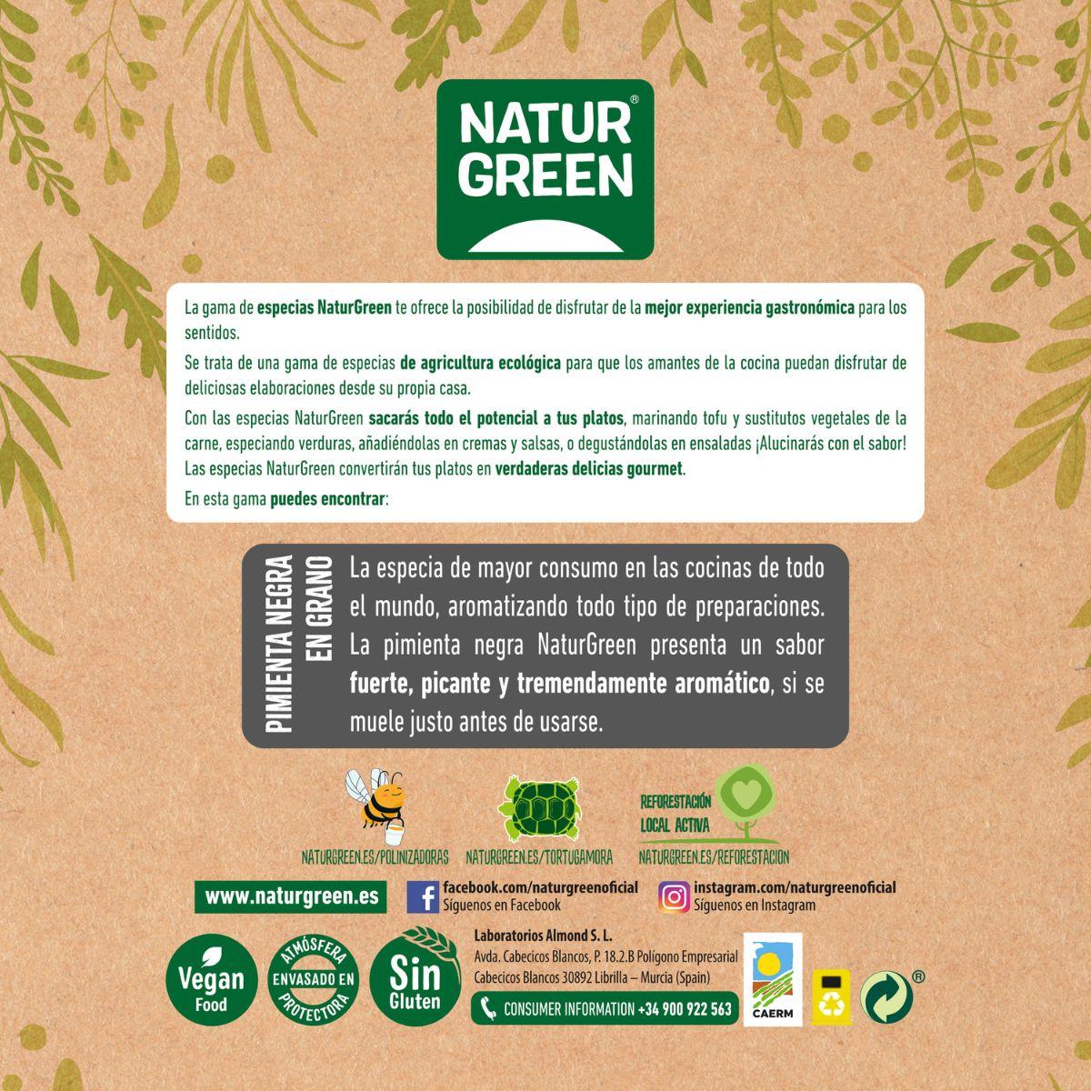Pimenta preta em gramas Bio NaturGreen 100 g