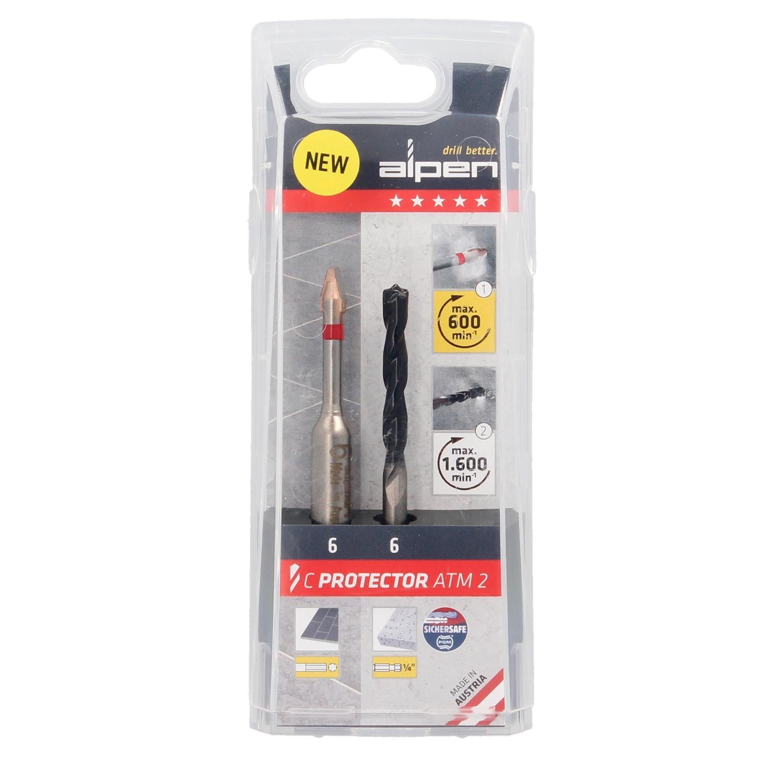 Broca Alpen Materiales Porcelanicos Muy Duros Ø 6 Mm. Kit 2 Brocas. Sin Refrigeración,_2