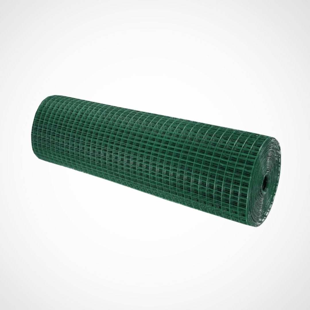Malla Metalica Plastificada| 1x25m| Composición 80% Acero Galvanizado/20% Pvc|malla Para Cercos| Reticula 6x6mm_0