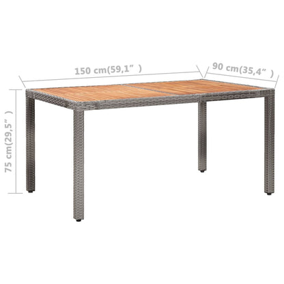 Vidaxl Set De Comedor De Jardín Y Cojines 7 Pzas Ratán Sintético Gris_2