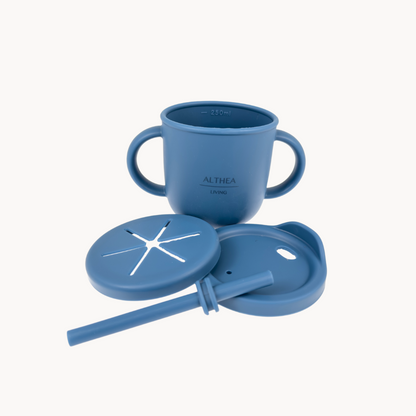 Vajilla De Silicona Orgánica - 15 Piezas - Azul Marino._2