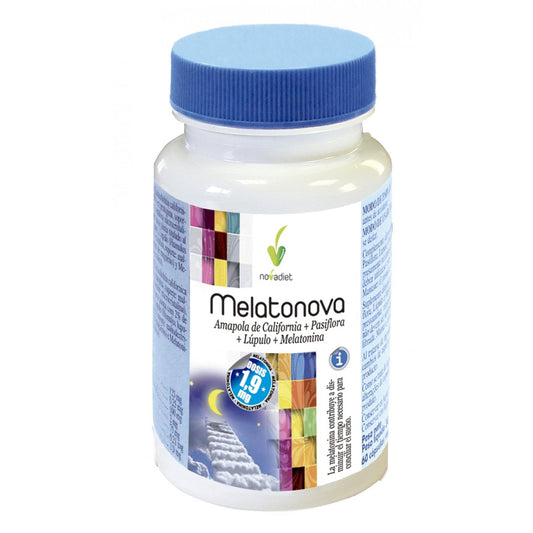 Melatonova melatonina 1,9 mg Novadiet, 60 cápsulas vegetais