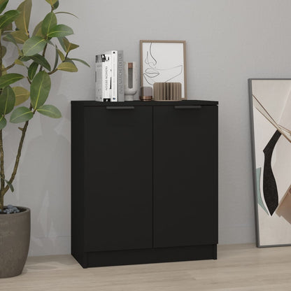 Aparador De Madera Contrachapada Negro 60x30x70 Cm / Vetonek_2