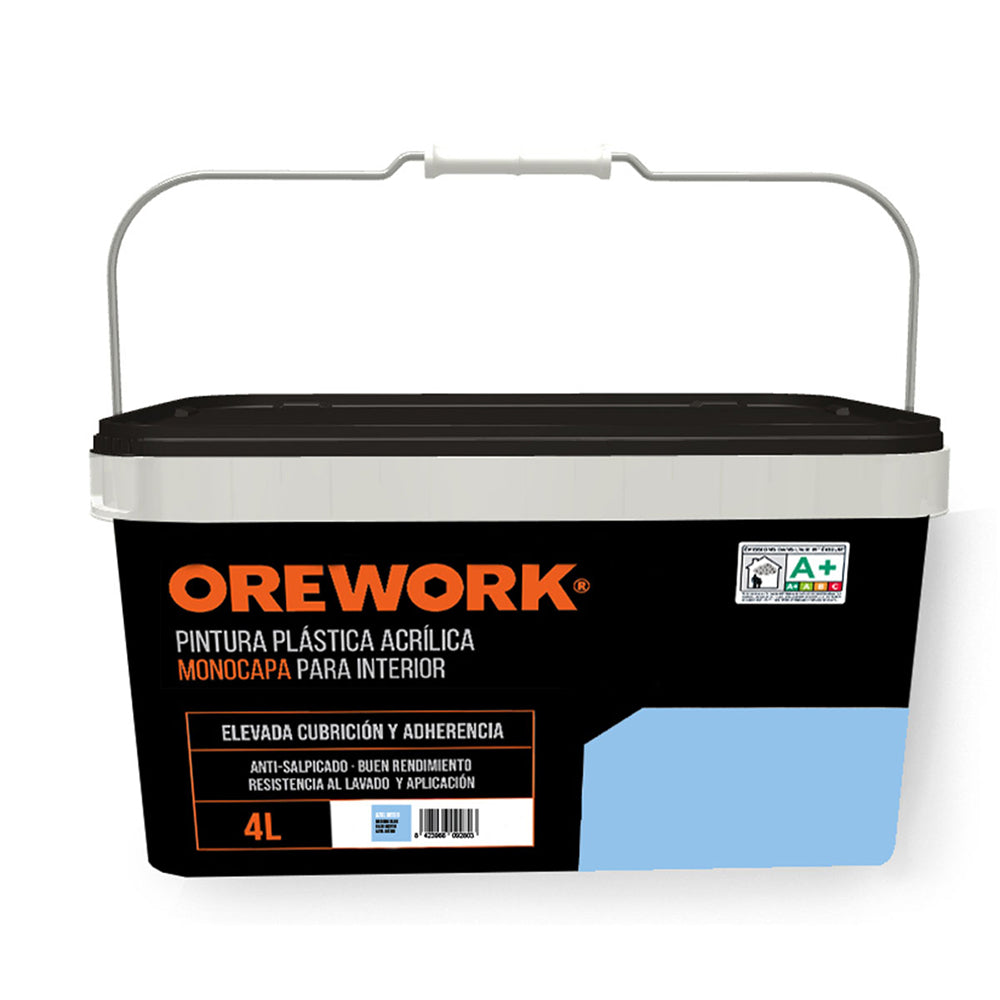 Pintura Monocapa Para Interior - 4 L - Azul Medio_0
