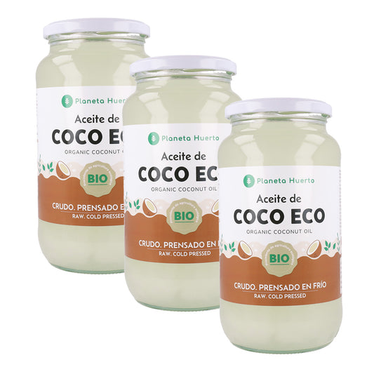 Pack de 3 Óleos de Coco Planeta Huerto ECO 860 ml