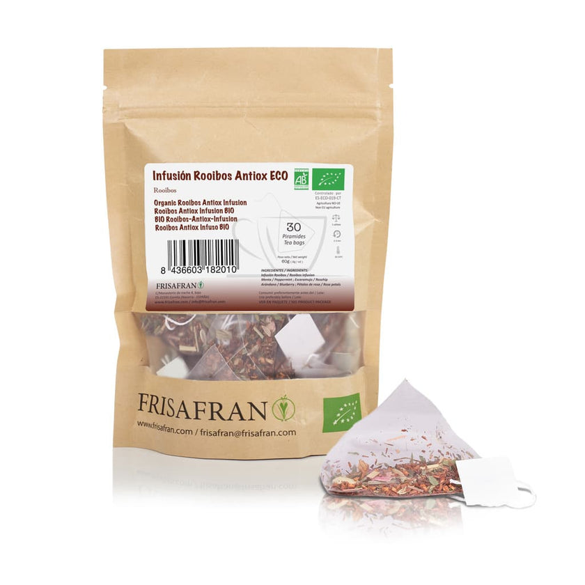Infusión De Rooibos Antioxidante Ecológica En Pirámides | Calidad | Frisafran 60 Uds_1
