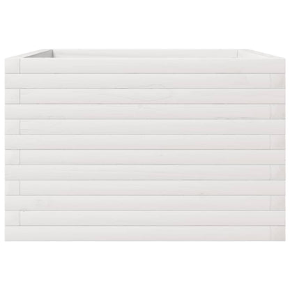 Jardinera Madera Maciza De Pino Blanco 70x70x45,5 Cm_5