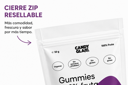 Gummies 100% Fruta Pack De 14 Frutos Del Bosque – Snack Saludable Vegano Sin Azúcares Añadidos_3