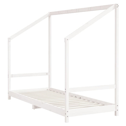 Estructura De Cama Para Niños Madera De Pino Blanco 80x200 Cm / Vetonek_2