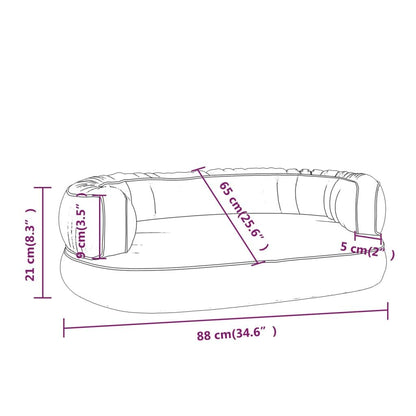 Vidaxl Cama Para Perros De Espuma Cuero Sintético Marrón 88x65 Cm_2