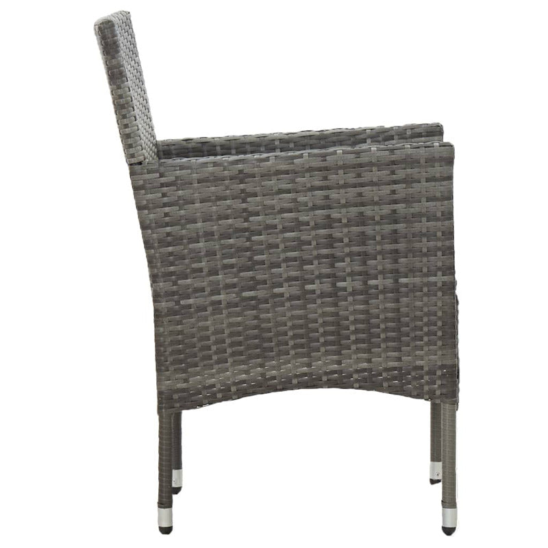 Vidaxl Juego De Comedor Para Jardín 3 Piezas Gris_5