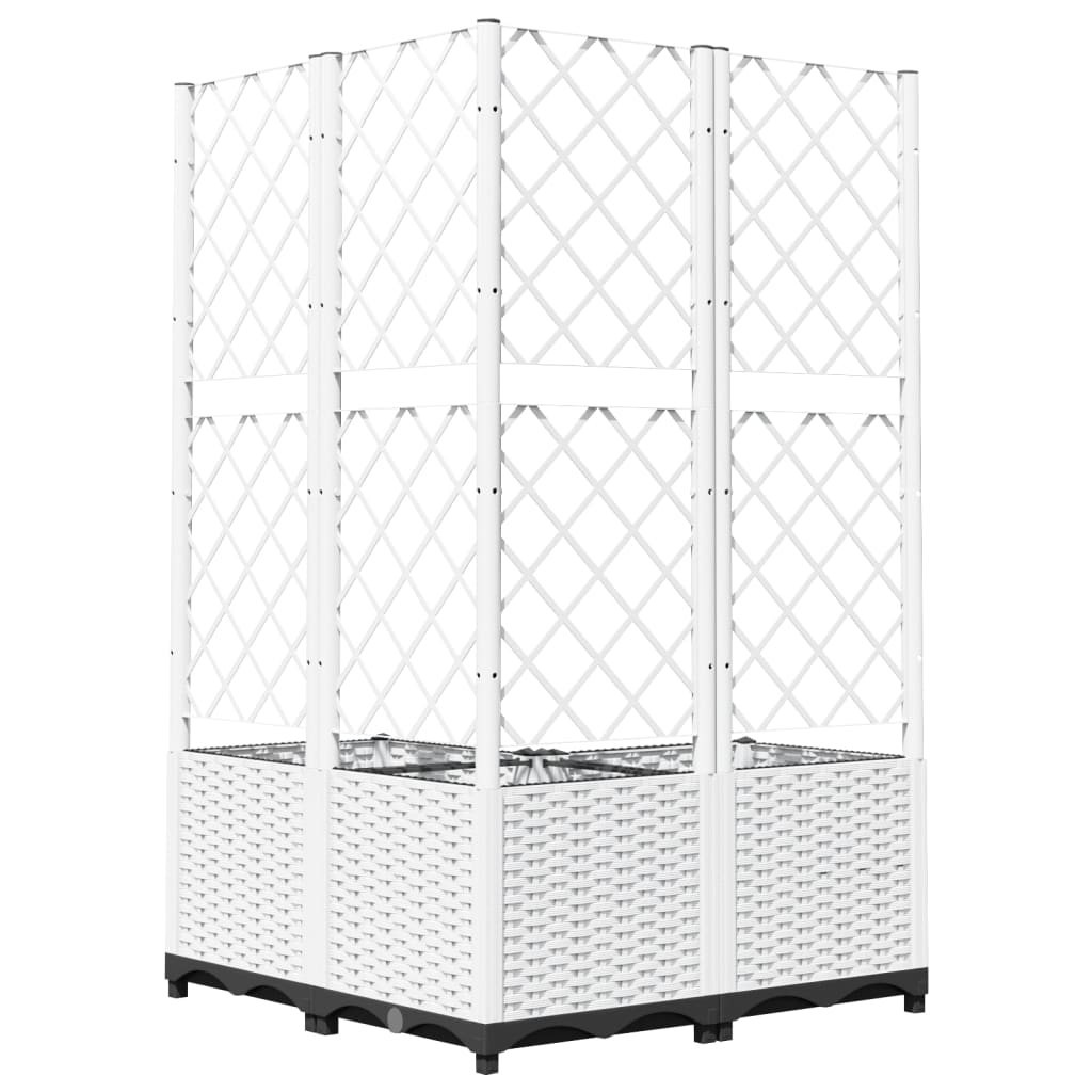 Macetero De Jardín Blanco 80 X 80 X 136 Cm_3