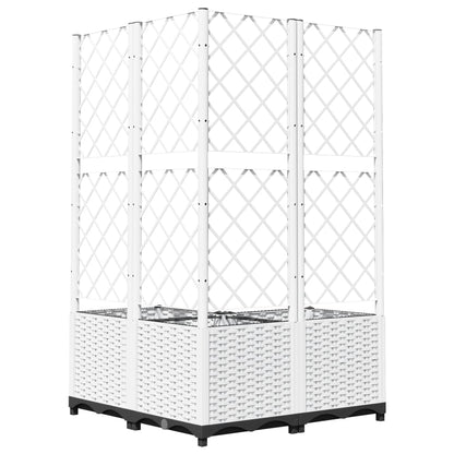 Macetero De Jardín Blanco 80 X 80 X 136 Cm_3