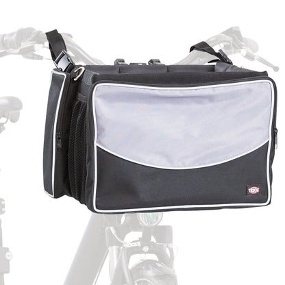 Trixie Cesta Delantera De Bici Para Mascotas Negro Y Gris 41x26x26 Cm_0