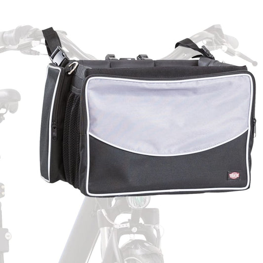 Trixie Cesta Delantera De Bici Para Mascotas Negro Y Gris 41x26x26 Cm_0