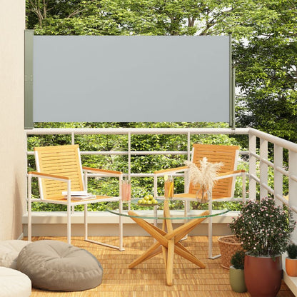 Vidaxl Toldo Lateral Retráctil De Jardín Gris 140x300 Cm_1