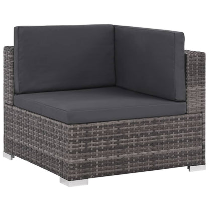 Vidaxl Set De Muebles De Jardín 7 Pzas Y Cojines Ratán Sintético Gris_1