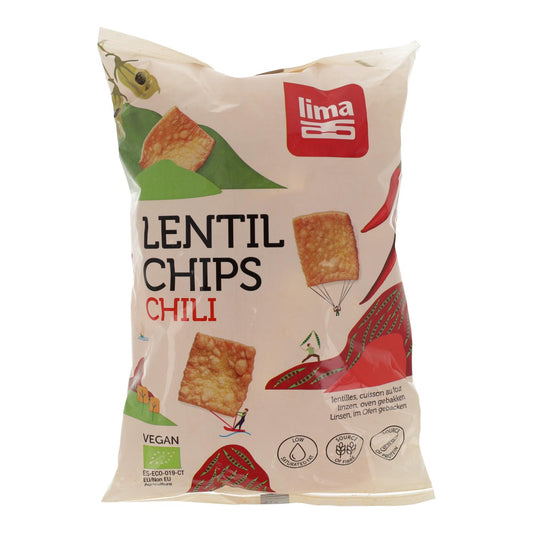 Chips de Lentilha e Pimenta Lima Biológica 90 g
