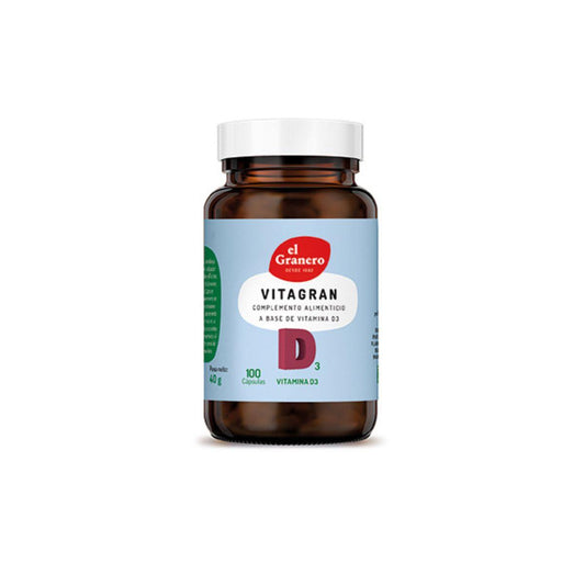 Vitagran D3 (Vitamina D) EL Granero, 100MCG 4000IU 100 cápsulas