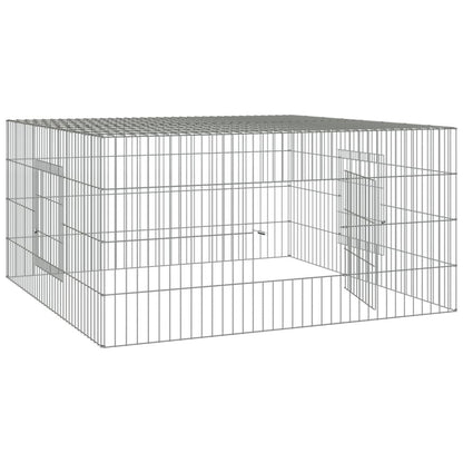 Vidaxl Jaula Para Conejos Hierro Galvanizado 110x110x55 Cm_3