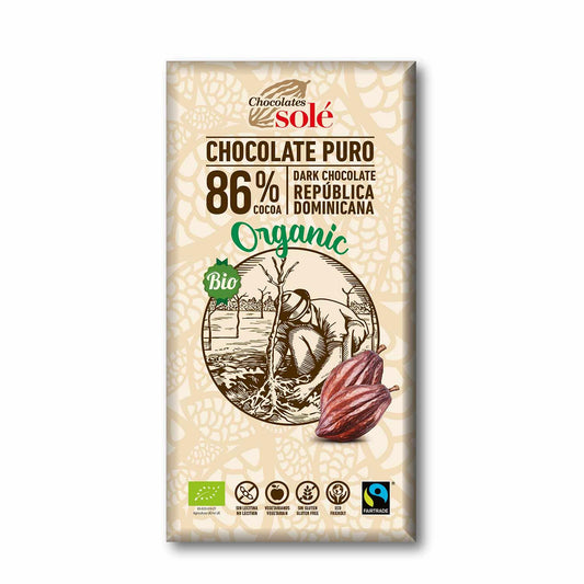 SOLÉ Chocolate Negro Biológico 86% 100g