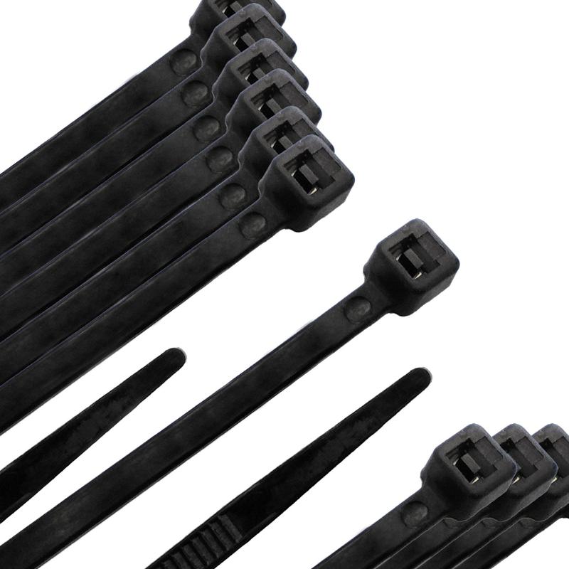Brida Nylon 100%. Color Negro 9,0 X 780 Mm. Bolsa 100 Unidades. Abrazadera Plastico, Organizador Cables, Alta Resistencia