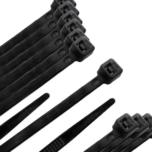 Brida Nylon 100%. Color Negro 9,0 X 780 Mm. Bolsa 100 Unidades. Abrazadera Plastico, Organizador Cables, Alta Resistencia
