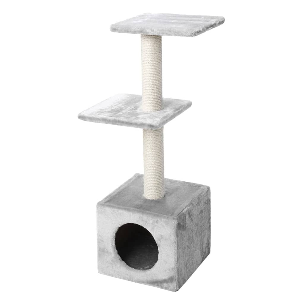 Ebi Rascador Clásico Para Gatos Palazzo Gris 30x30x90 Cm_0