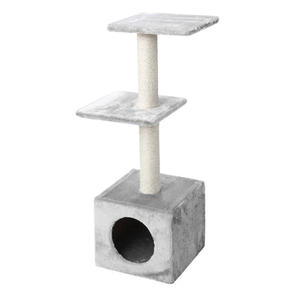 Ebi Rascador Clásico Para Gatos Palazzo Gris 30x30x90 Cm_0