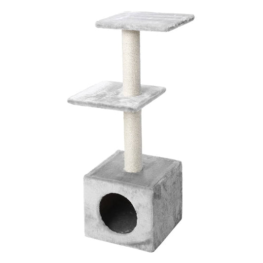 Ebi Rascador Clásico Para Gatos Palazzo Gris 30x30x90 Cm_0