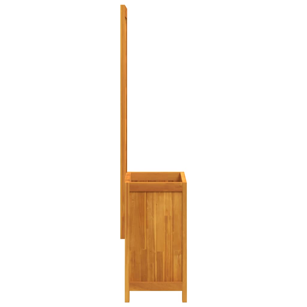 Jardinera Con Enrejado Y Estante Acacia Maciza 55x29,5x132 Cm_4