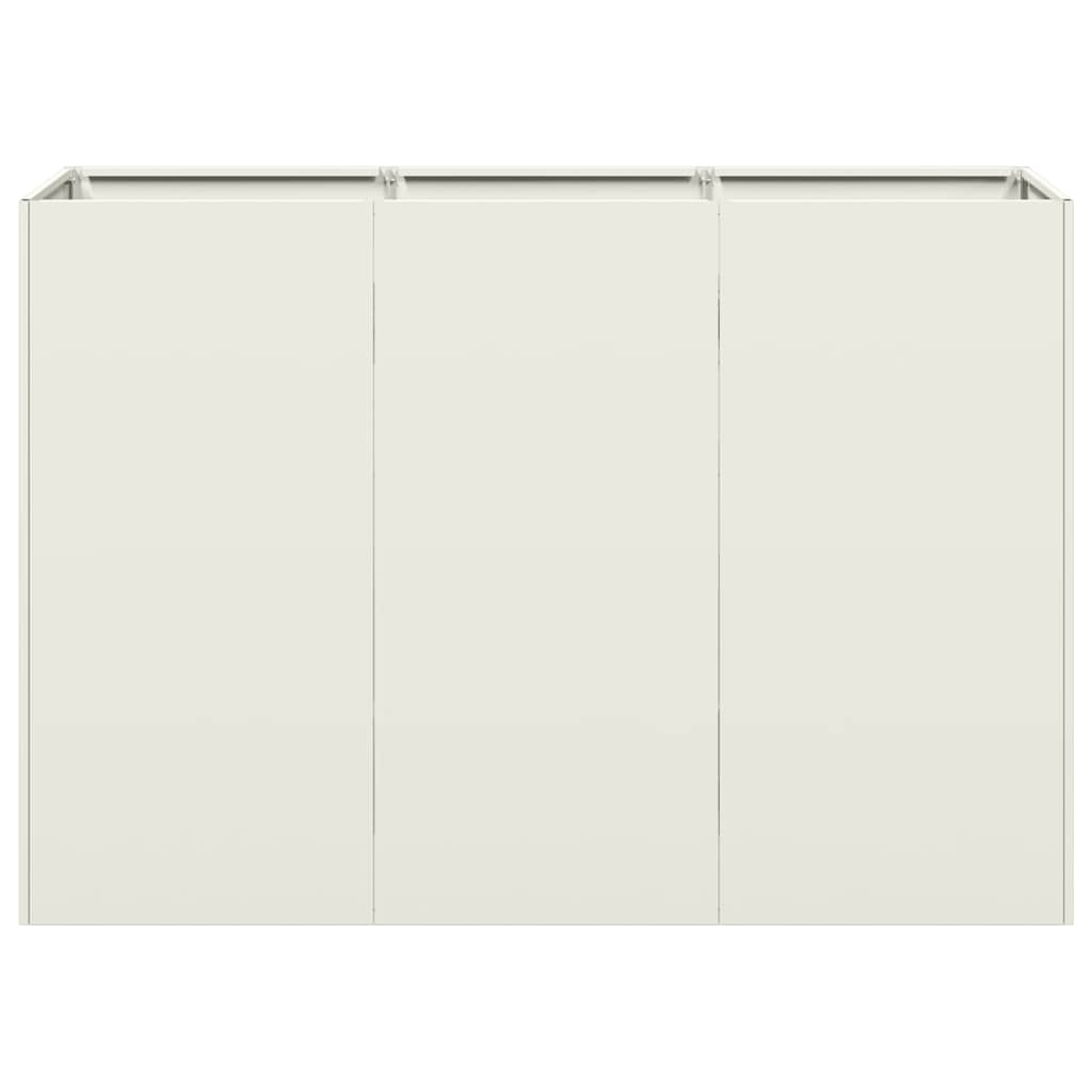 Jardinera De Acero Laminado En Frío Blanco 120x40x80 Cm_3