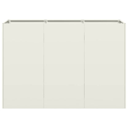 Jardinera De Acero Laminado En Frío Blanco 120x40x80 Cm_3