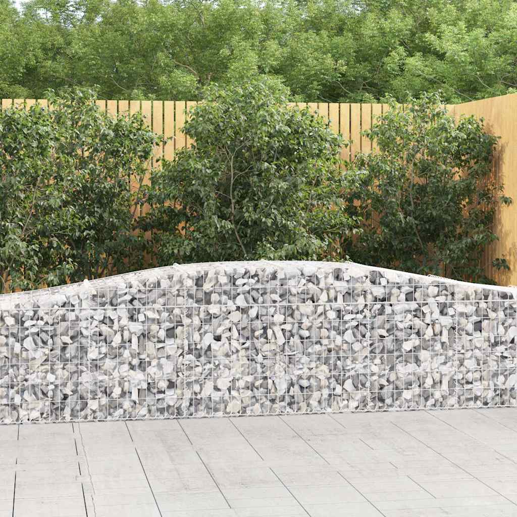 Cestas De Gaviones 20 Uds Forma De Arco Hierro 400x50x60/80 Cm_1