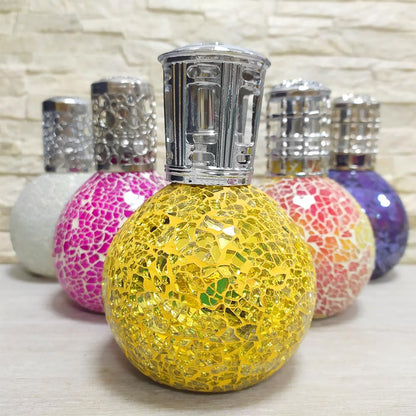 Lámpara Catalítica Mosaico Dorado + Aroma Winter Citrus 200 Ml - Elimina Malos Olores, Impurezas Y Perfuma_4