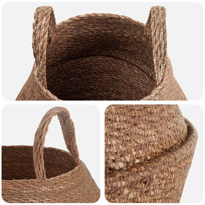 Maceta Con Asas 2 Uds. Natural Ø 22 X 20 Cm 100% Hierba Marina_3