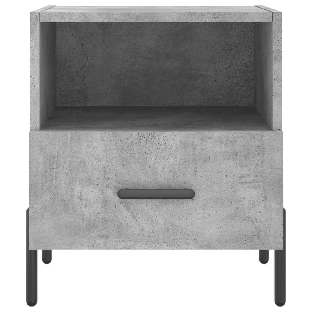 Mesita De Noche Madera Ingeniería Gris Hormigón 40x35x47,5 Cm_2