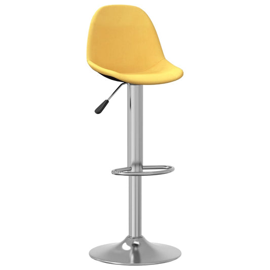 Taburetes De Cocina 2 Unidades Tela Amarillo Mostaza_0