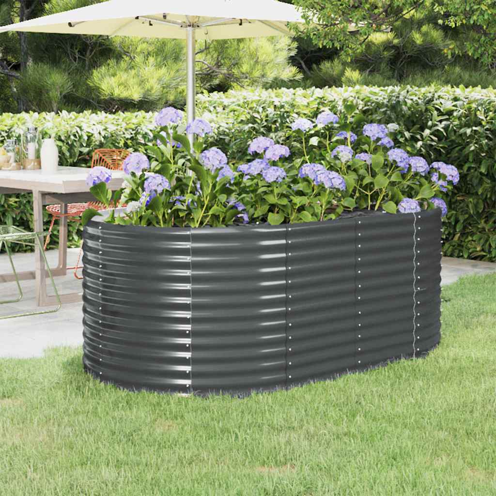 Jardinera Arriate Acero Galvanizado Antracita 175x100x68cm_1