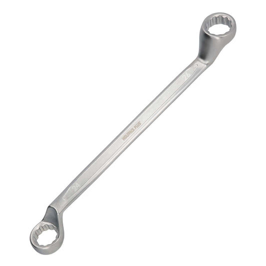 Llave Estrella Acodada Plus Acero Cromo Vanadio 24x26 Din 838. Llave Doble Boca Acodada, Llave Fija Estrella Acodada